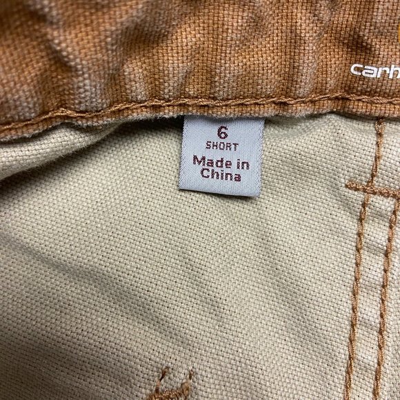 Carhartt Womens 100723 Brown Slim Fit Double Front Work Pants Size 6 Short - Picture 8 of 8